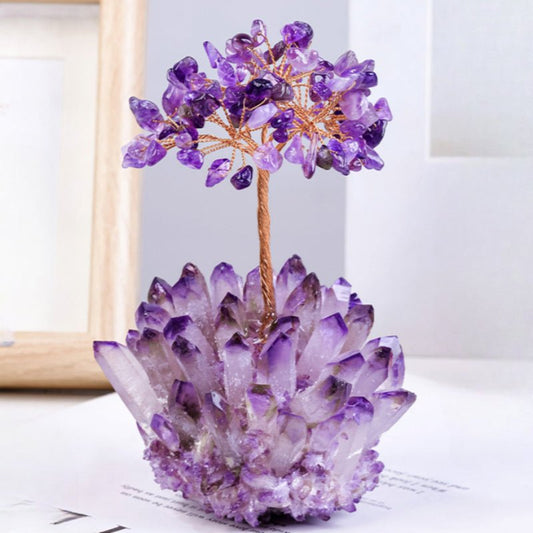 Sheehas Spiritual Awakening - Natural Amethyst Cluster Tree of Life - 我的商店 - 